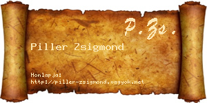 Piller Zsigmond névjegykártya