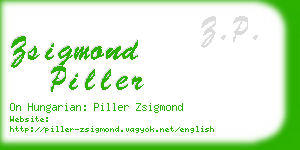 zsigmond piller business card